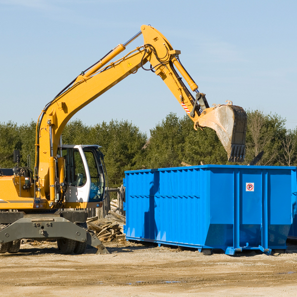 are there any restrictions on where a residential dumpster can be placed in Carmen